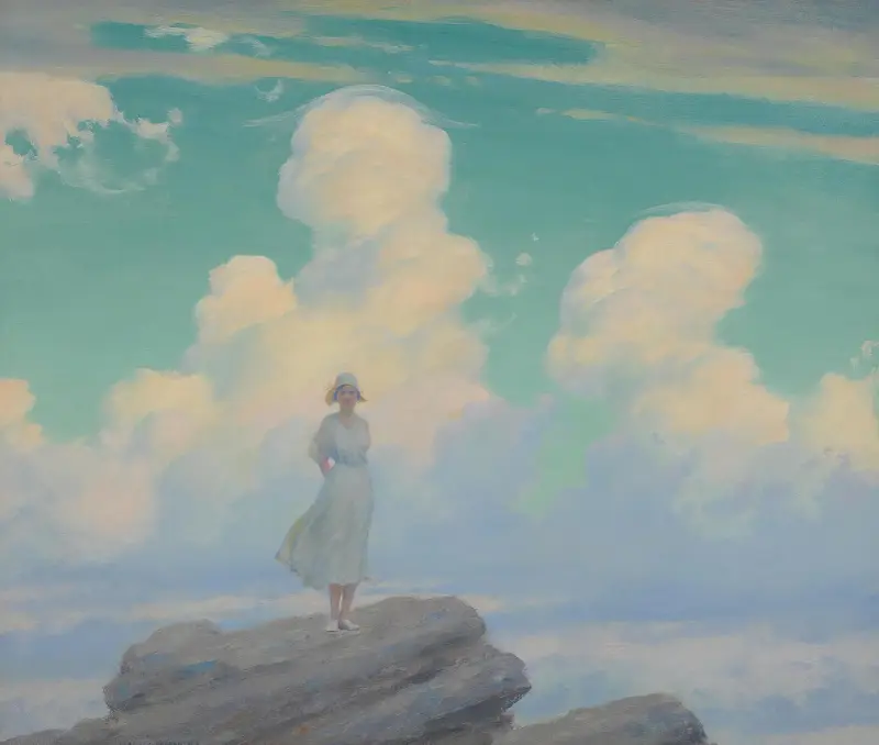 Der verschleierte Wolke von Charles Courtney Curran