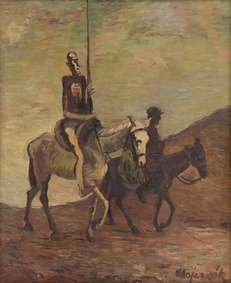 Don Quichotte and Sancho Panza av Cyprián Majerník