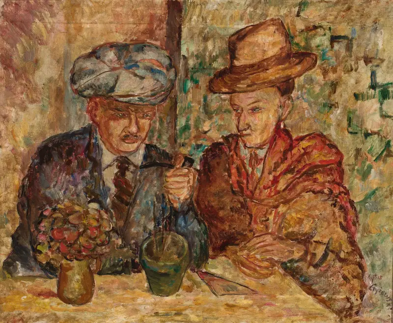 Conversation (F. Kowarski and T. Gronowski) av Tytus Czyżewski