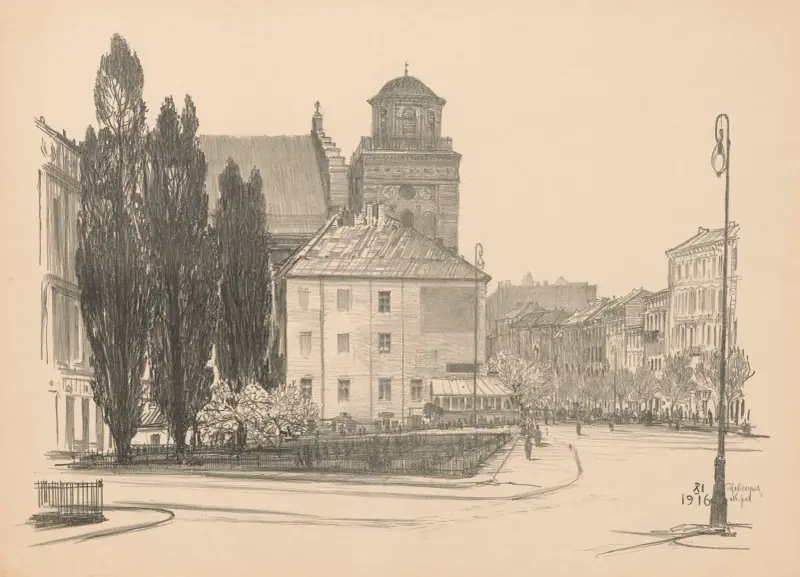 Castle Square from the end of Św. Jana Street av Feliks Jabłczyński
