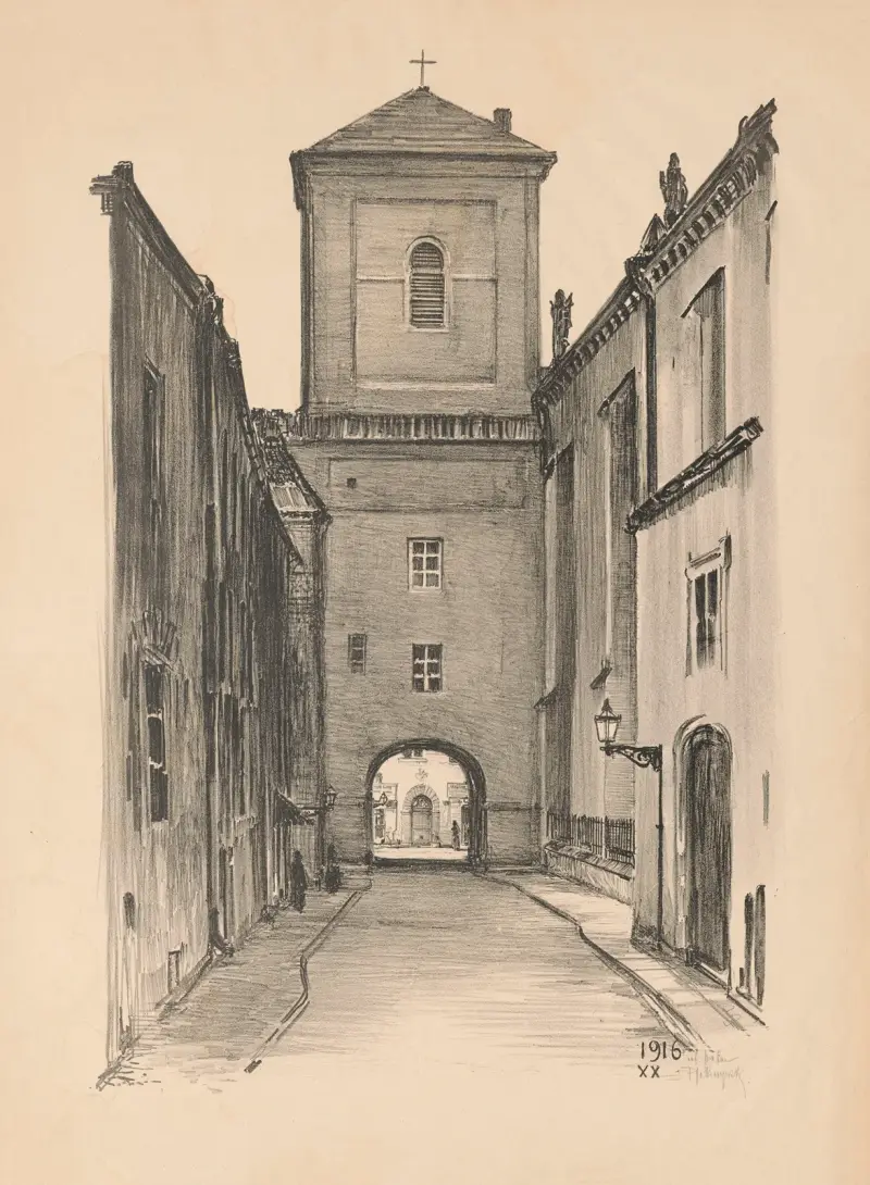 Passage from Kanonia Street to Św. Jana Street av Feliks Jabłczyński