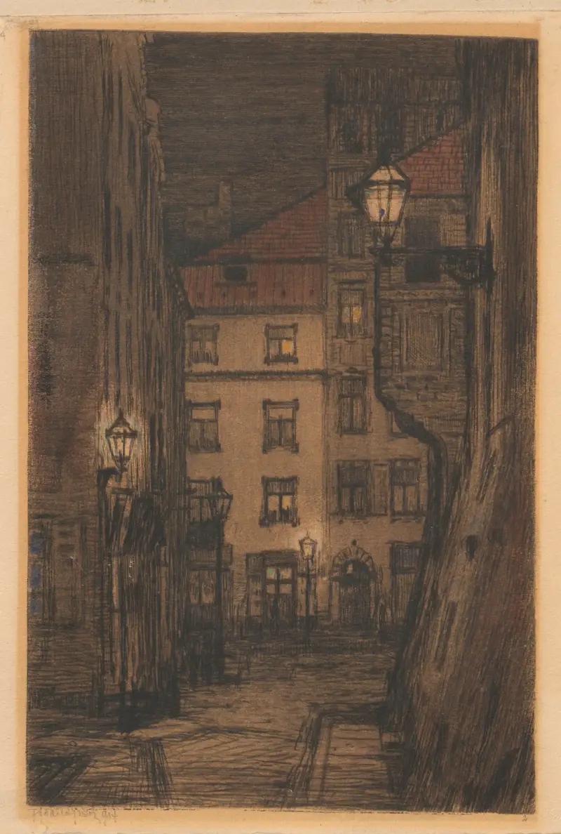 View of the Market Square from Wąski Dunaj Street av Feliks Jabłczyński