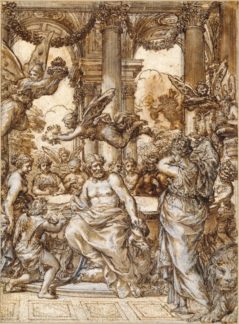 Kybele inför gudarnas råd av Pietro da Cortona