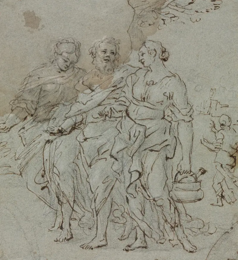 Lot und seine Töchter von Pietro da Cortona