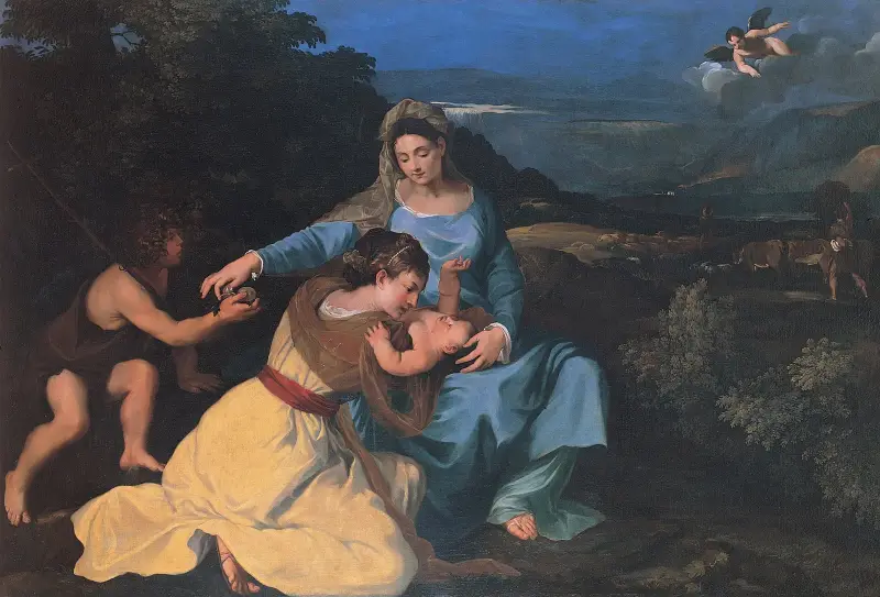 Madonna mit dem Kind, der heiligen Katharina und dem heiligen Johannes von Pietro da Cortona