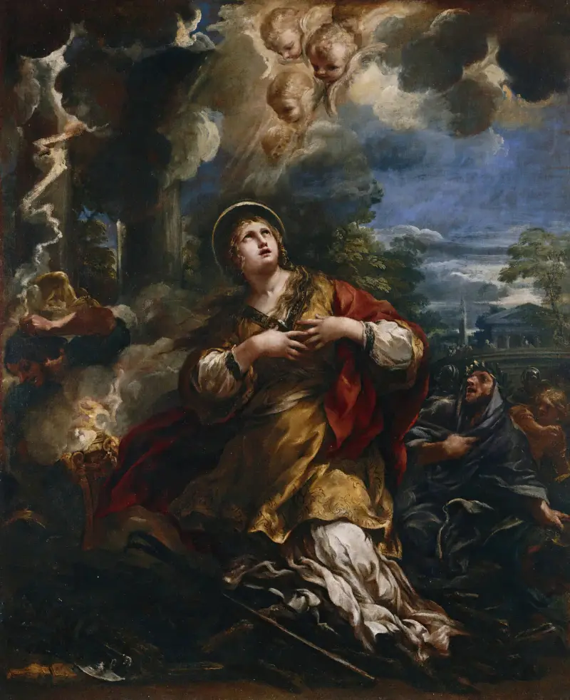 Sankta Martina vägrar tillbe avgudarna av Pietro da Cortona