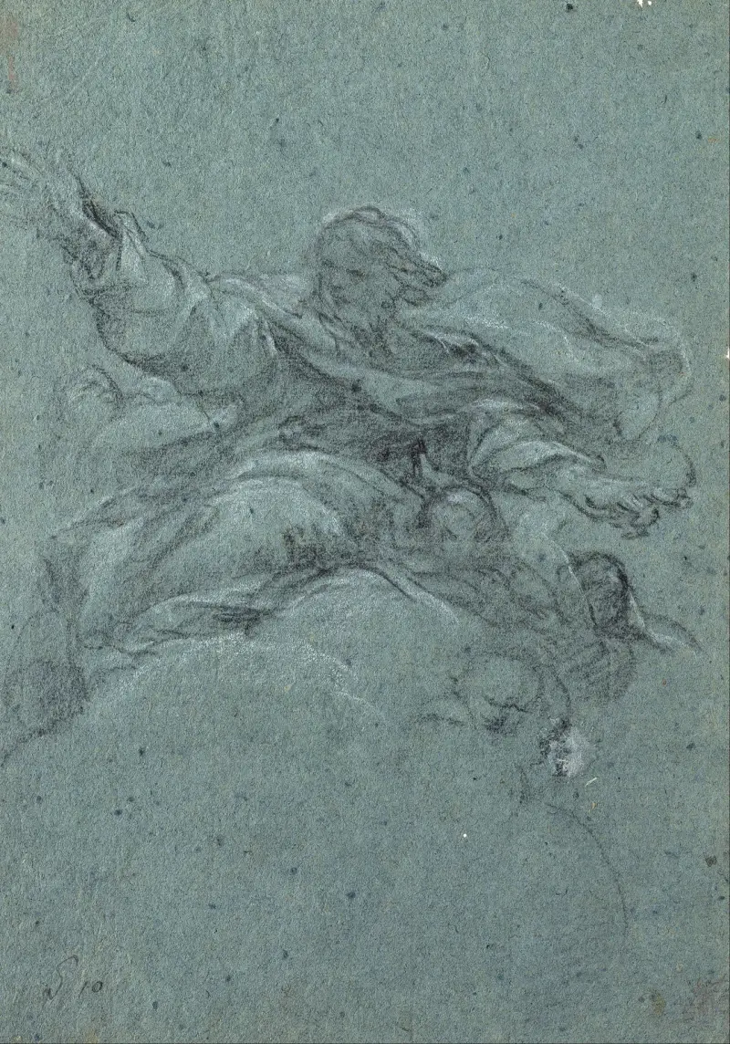 Studie av Gud Fadern av Pietro da Cortona