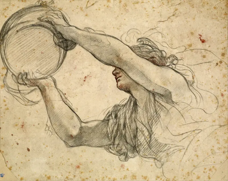 Kvinna som håller påvestolen av Pietro da Cortona