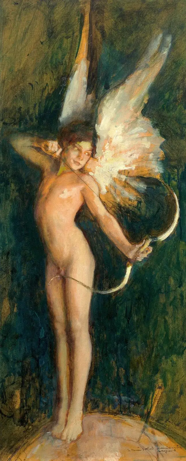 Eros shooting an arrow av Pascal-Adolphe-Jean Dagnan-Bouveret
