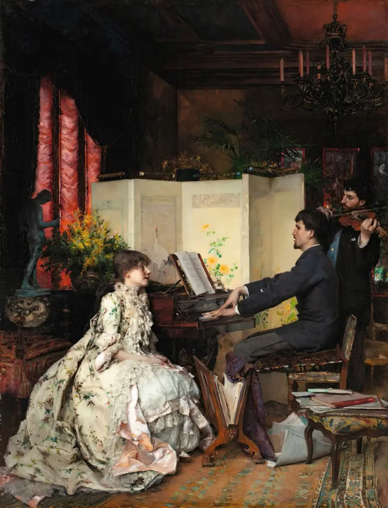 Das Duett von Pascal-Adolphe-Jean Dagnan-Bouveret