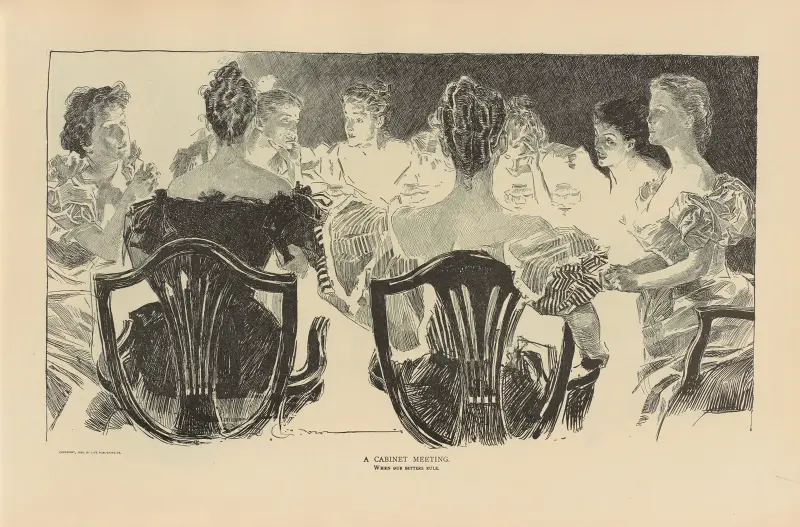 A cabinet meeting av Charles Dana Gibson