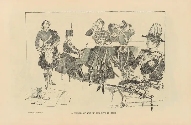 A council of war in the days to come av Charles Dana Gibson