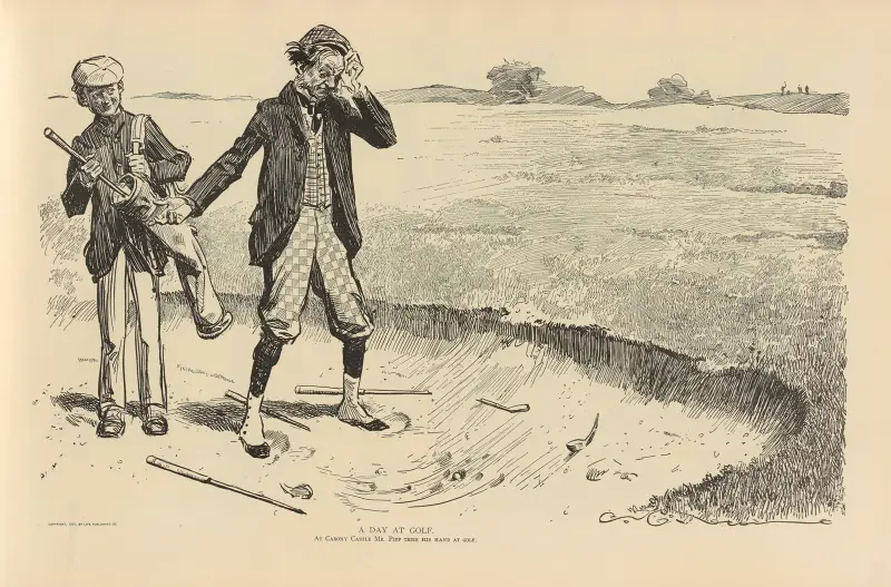 En dag på golfbanan av Charles Dana Gibson