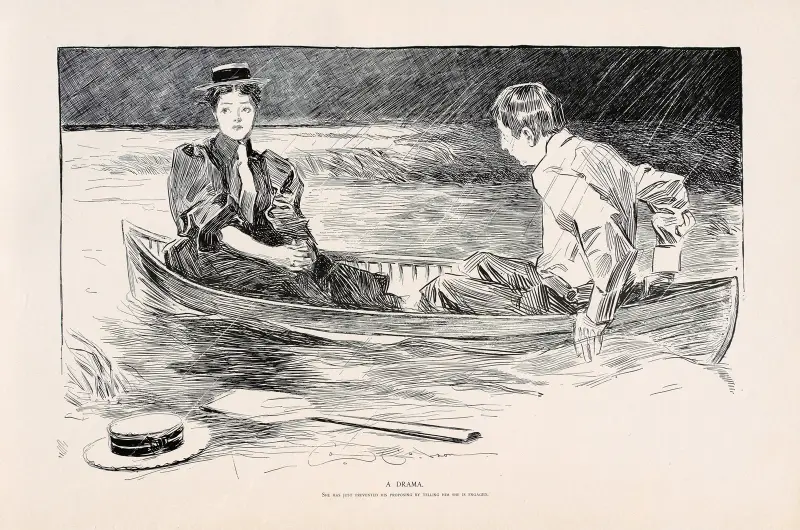 Ein Drama, 1896 von Charles Dana Gibson