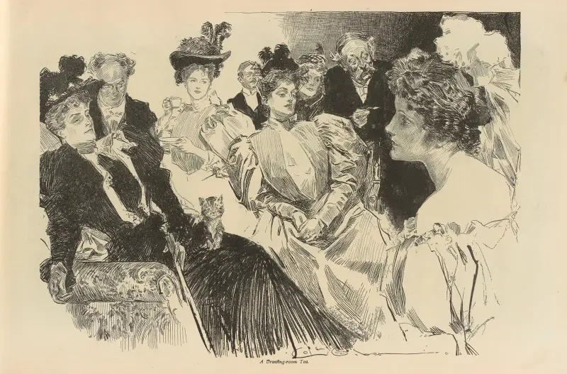 A Drawing-room Tea av Charles Dana Gibson