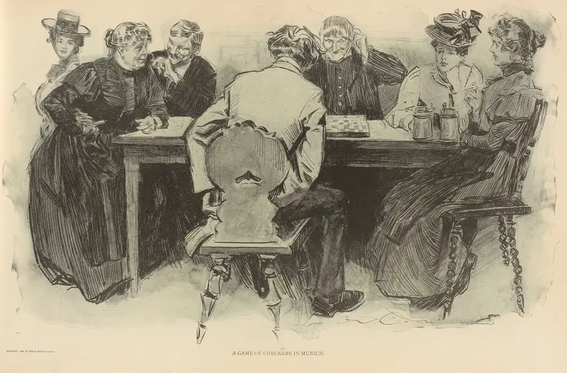Ett parti dam i München av Charles Dana Gibson