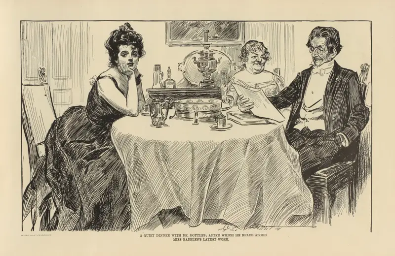 En tyst middag med Dr. Bottles av Charles Dana Gibson