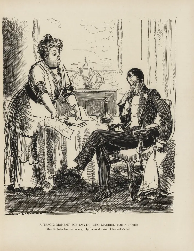 A tragic moment for Smyth (Who married for a home) av Charles Dana Gibson