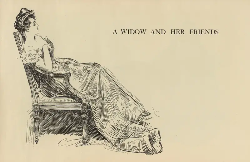 En änka och hennes vänner av Charles Dana Gibson
