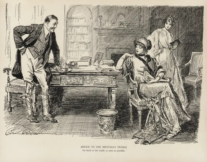 Råd till de mentalt svaga – Gå tillbaka till stallet så snart som möjligt av Charles Dana Gibson