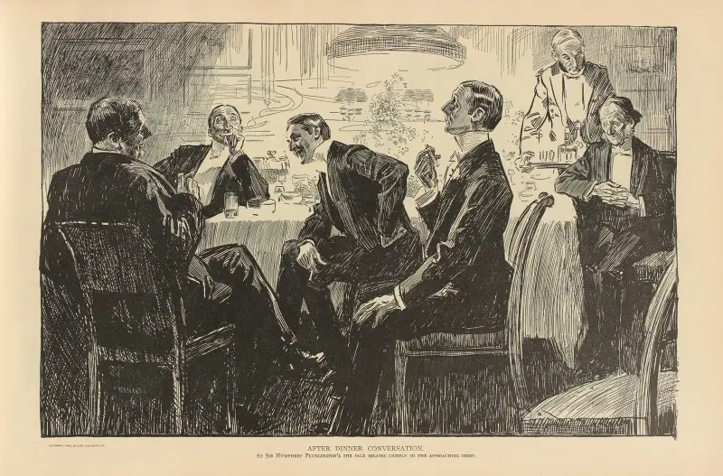 Tischgespräch nach dem Dinner von Charles Dana Gibson