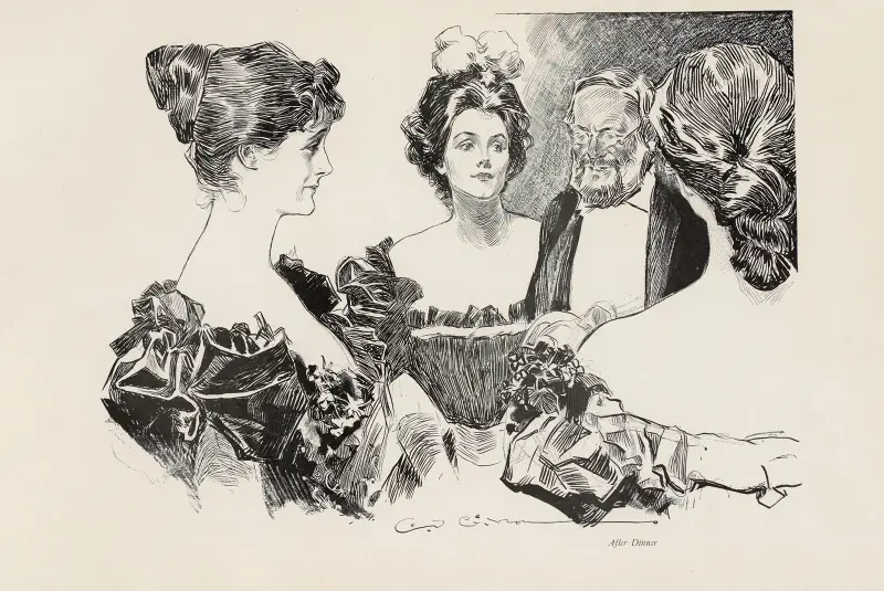 Nach dem Dinner, 1897 von Charles Dana Gibson
