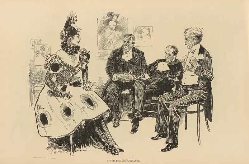 Efter föreställningen av Charles Dana Gibson