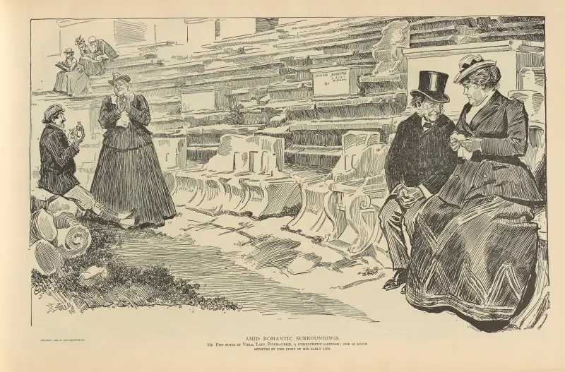 Amid romantic surroundings av Charles Dana Gibson