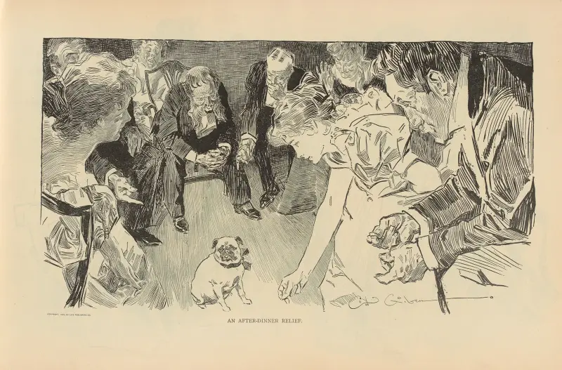 En relief efter middagen av Charles Dana Gibson