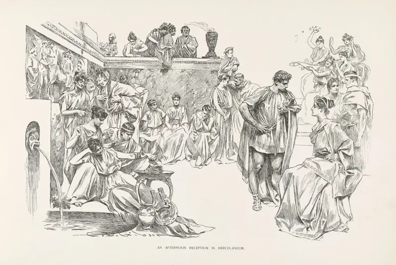 En eftermiddagsreception i Herculaneum av Charles Dana Gibson