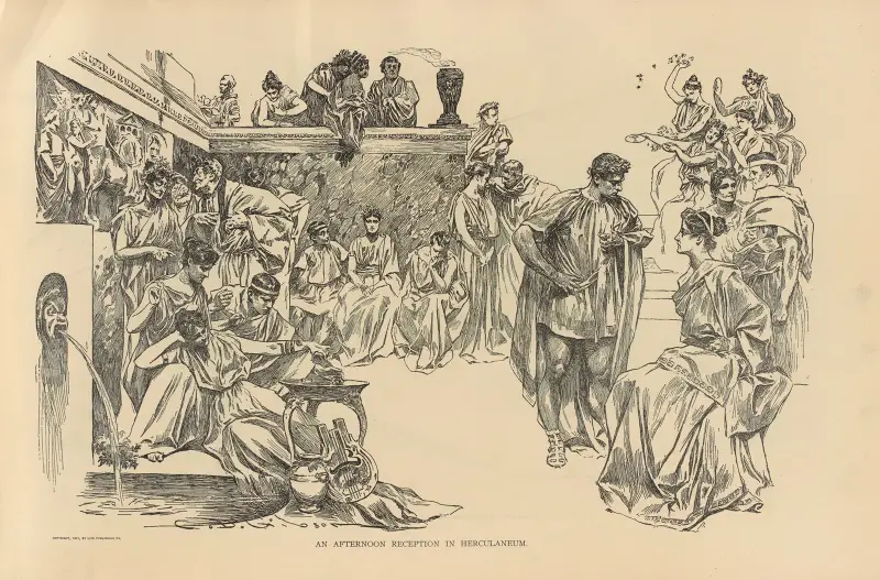 En eftermiddagsreception i Herculaneum av Charles Dana Gibson