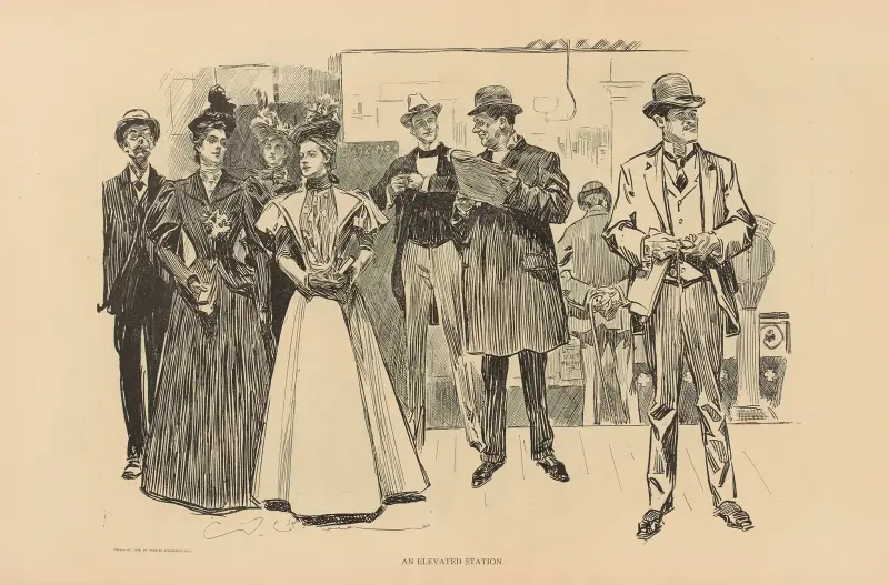 Eine erhöhte Station, 1893 von Charles Dana Gibson