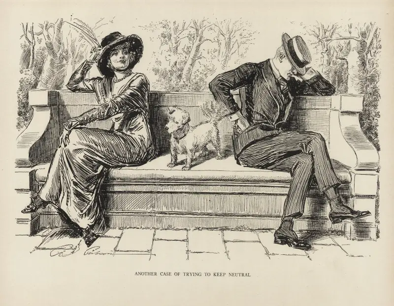 Another case of trying to keep neutral av Charles Dana Gibson