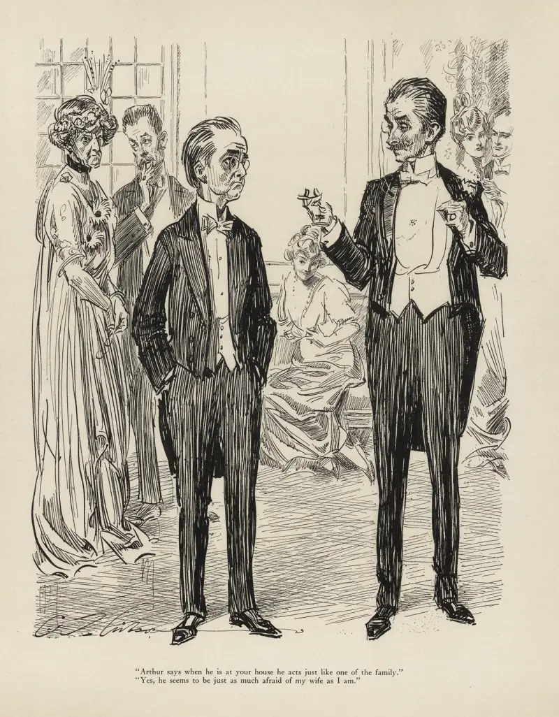 ‘Arthur says when he is at your house he acts just like one of the family’ av Charles Dana Gibson