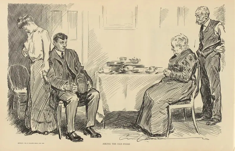 Frågar de äldre av Charles Dana Gibson