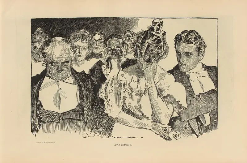 Bei einer Komödie, 1893 von Charles Dana Gibson