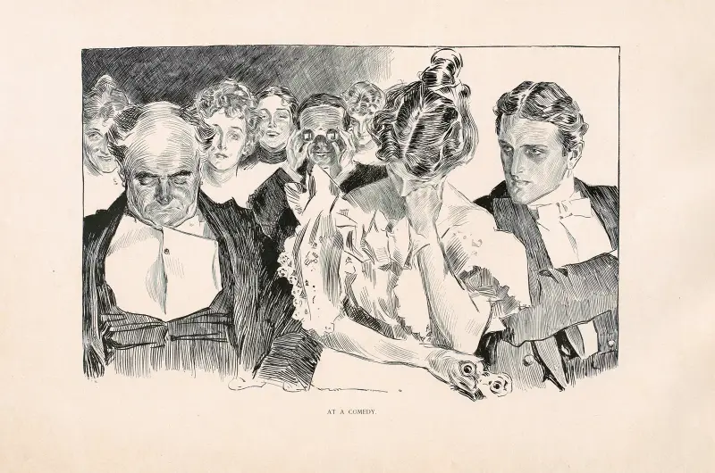 På en komedi av Charles Dana Gibson