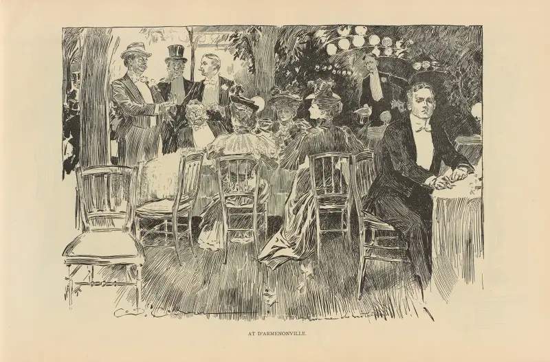 At D’Armenonville av Charles Dana Gibson