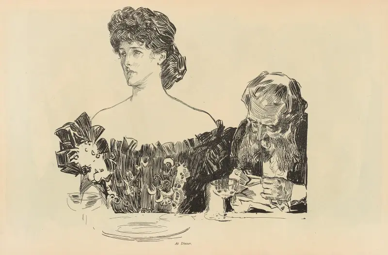 Vid middagen av Charles Dana Gibson