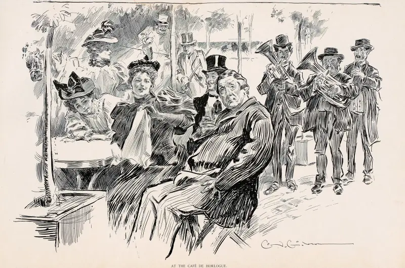 På Café de Horlogue av Charles Dana Gibson