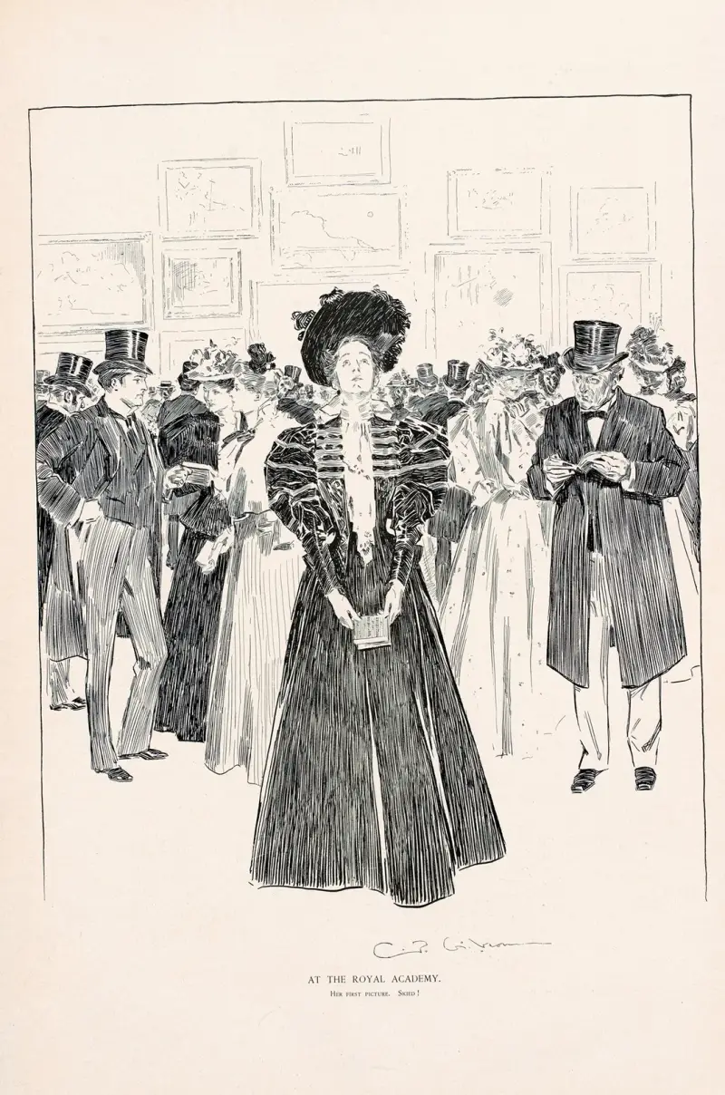 At the Royal Academy av Charles Dana Gibson