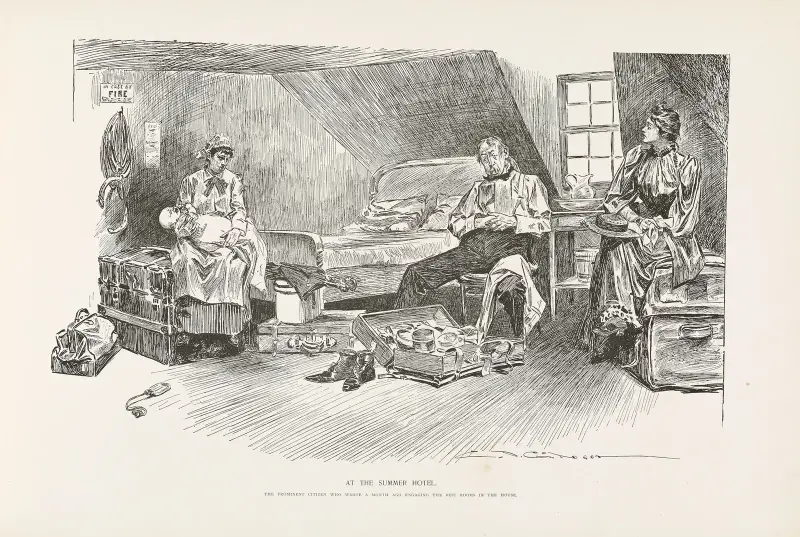 At the summer hotel av Charles Dana Gibson