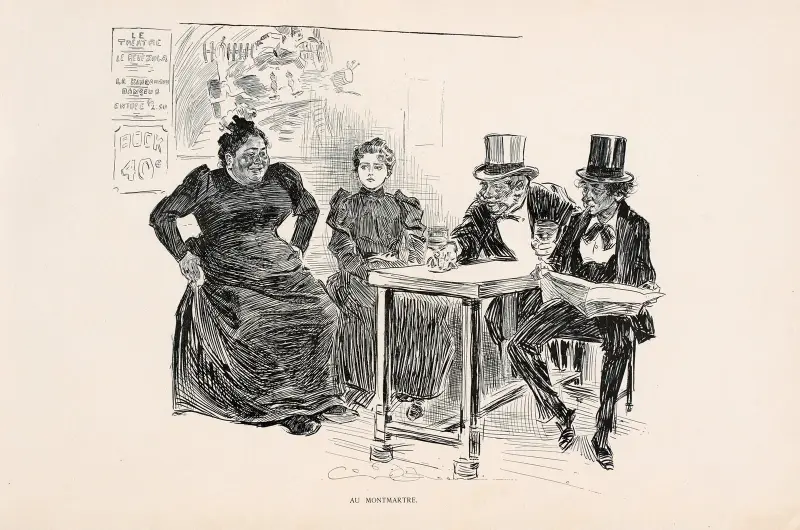 Au Montmartre av Charles Dana Gibson
