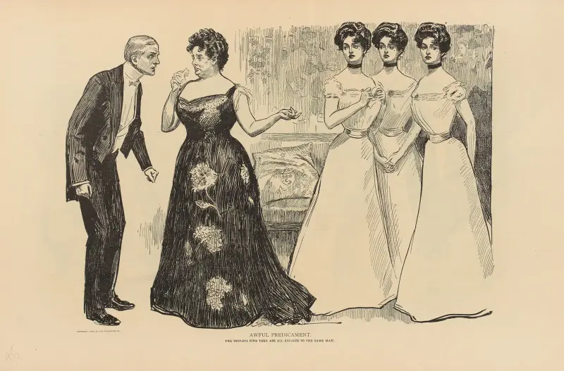 Fasligt predikament av Charles Dana Gibson