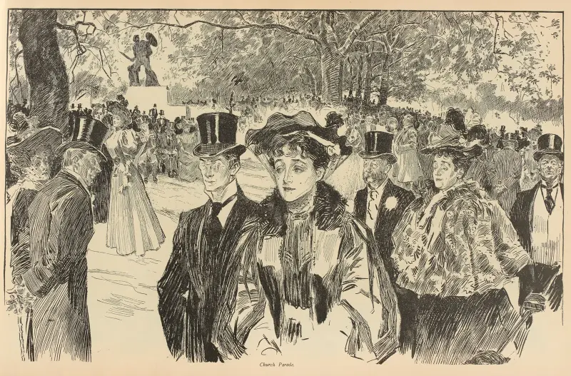 Church parade av Charles Dana Gibson
