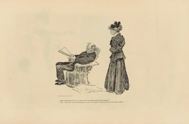 ‘Did I understand you to say, john, that the tenor married the contralto’ av Charles Dana Gibson