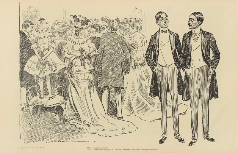 ‘Did you kiss the bride’ av Charles Dana Gibson