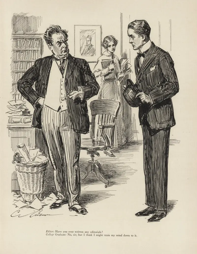 Editor; have you ever written any editorials av Charles Dana Gibson