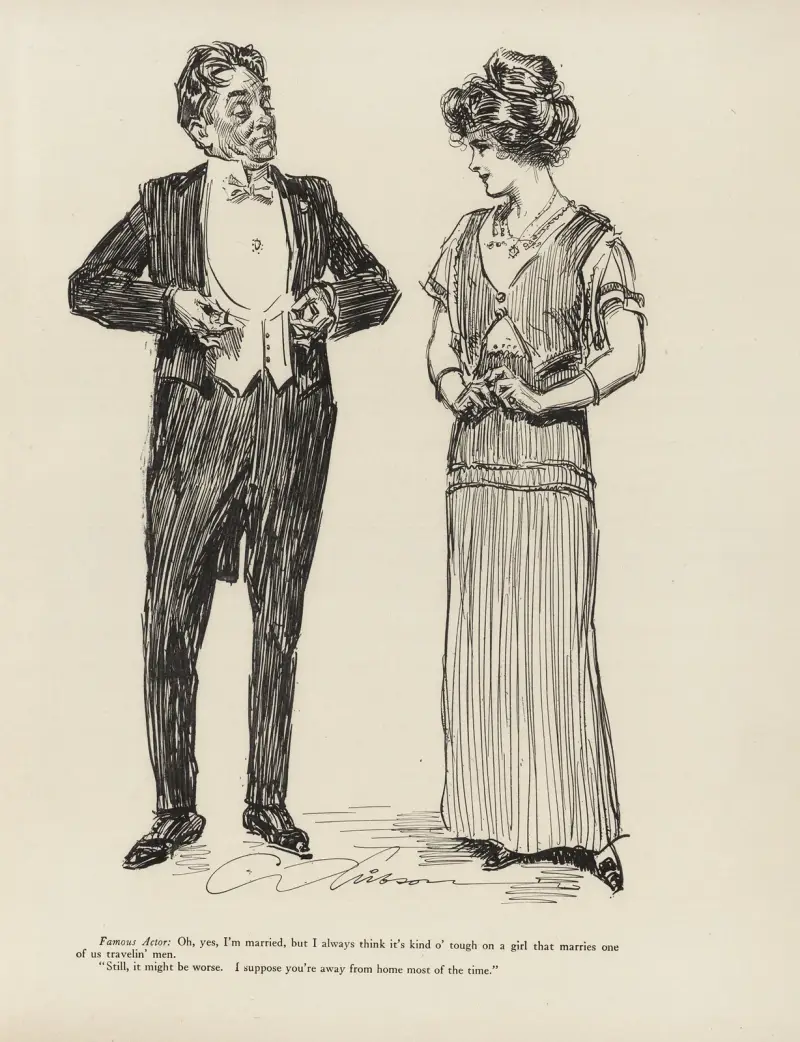 Famous actor; Oh, yes, I’m married… av Charles Dana Gibson