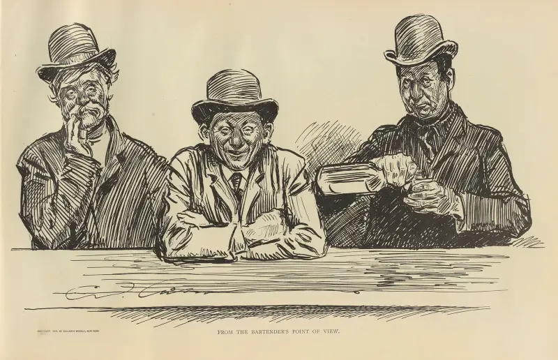 Från bartenderns synvinkel av Charles Dana Gibson